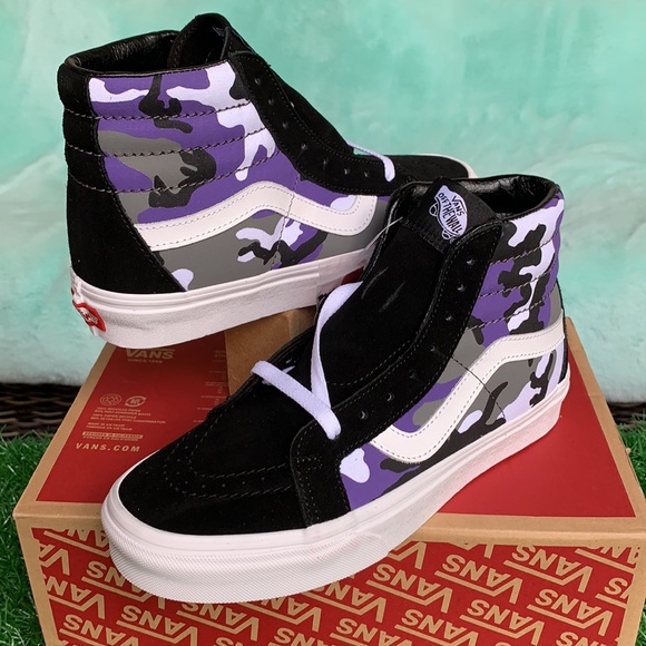 VANS SK8-Hi REISSUE POP CAMO Black/Heliotro WMNS - Picture 5 of 12